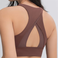 Nepoagym New Color Women Longline Sports with Triangle Cutout on Back High Impact High Neck Fitness Crop Top