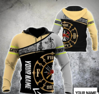 3D HOODIE-  XZX180305   Customize Name Firefighter 3D Hoodie 03