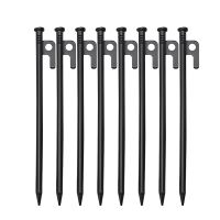 8 Pack 10in Heavy Duty Tent Stakes for All Kinds of Ground