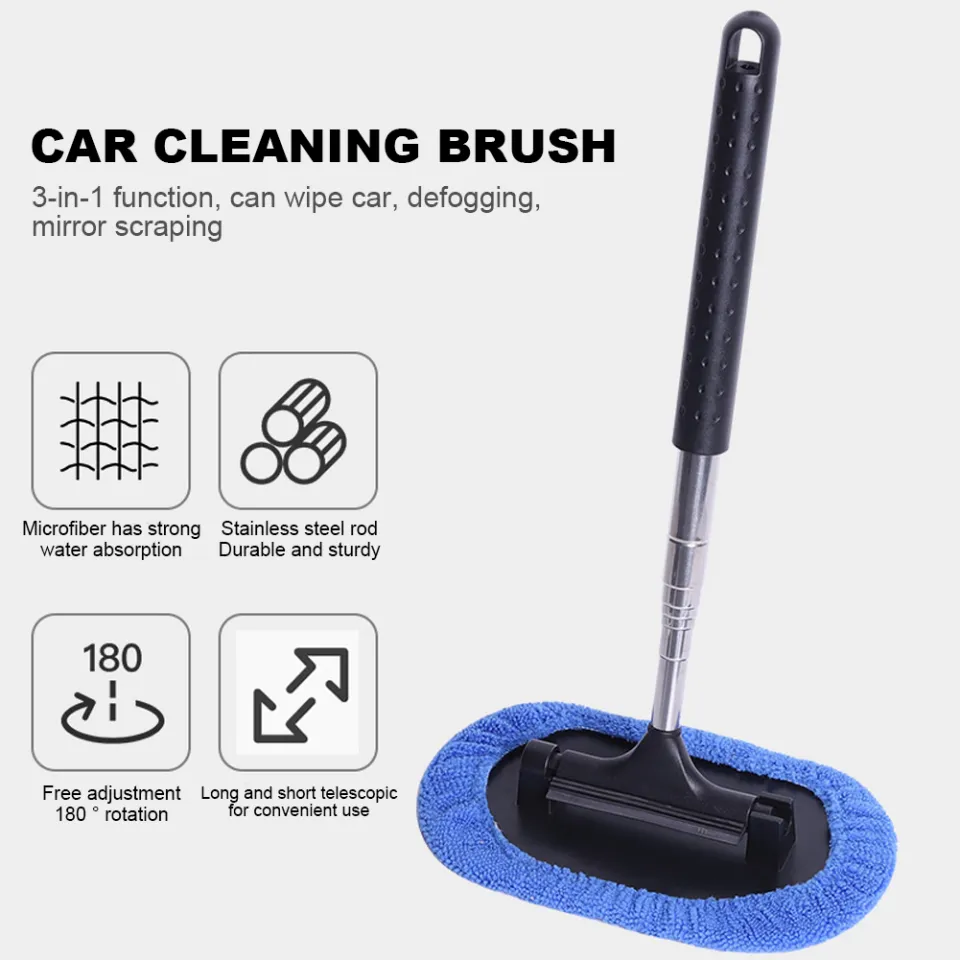 3 IN 1 Car Windshield Cleaning Wash Tool Inside Interior Auto