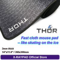 X-Raypad สีเทา-ดำ Tho R Fast Speed Cloth Gaming Mouse Pad- 360x300x3mm