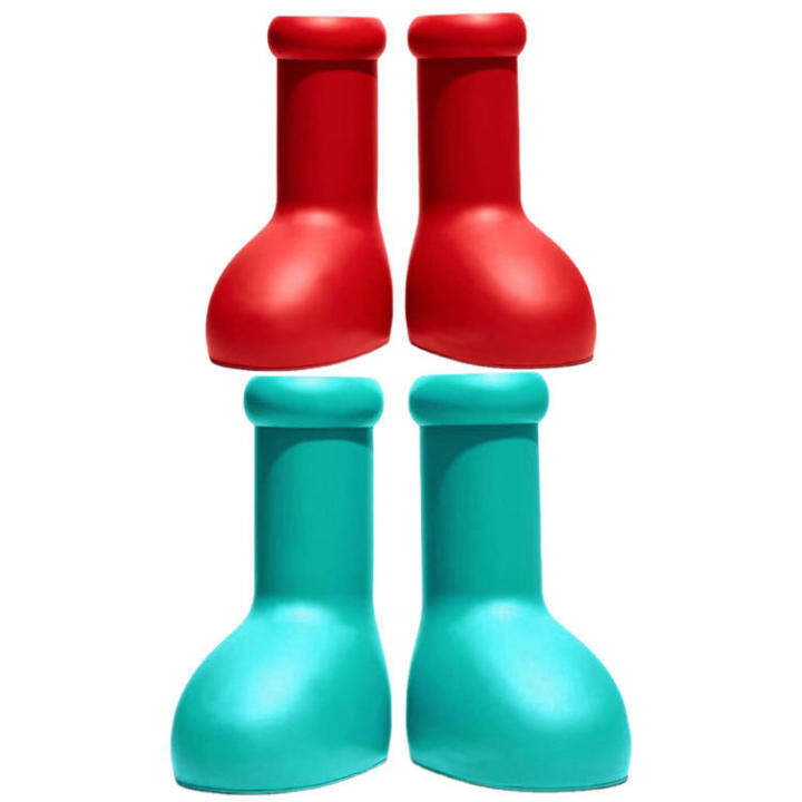 Red Big Toe Platform Rain Boots Woman Spring 2023 New In Round Toe Slip