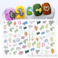 【LZ】❧  Cartoon Dinosaur Heart 3D Nail Art Stickers For Kids Kawaii Animal Elements Child Tattoo Sliders Manicure Supplies LASTZ-SJ034