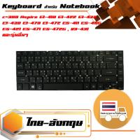 คีย์บอร์ด เอเซอร์ - Acer keyboard (ไทย-อังกฤษ, สีดำ) สำหรับรุ่น Aspire E1-410 E1-422 E1-432 E1-430 E1-470 E1-472 E5-411 E5-411G E5-421 E5-471 E5-472G , V3-431 V3-471 V3-472 /G/PG , ES1-411 ES1-511 4755 4