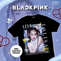 การออกแบบเดิมเสื้อยืดสีดำอินเทรนด์เสื้อเชิ้ต ลาย Lisa Blackpink | ลาลิซ่า | เสื้อเชิ้ต Blackpink | เสื้อเชิ้ต Kpop by sayzcoS M L   XS-5XL