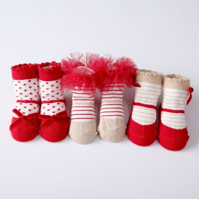 Sanlutoz Lovely Newborn Baby Girls Socks 3pcs