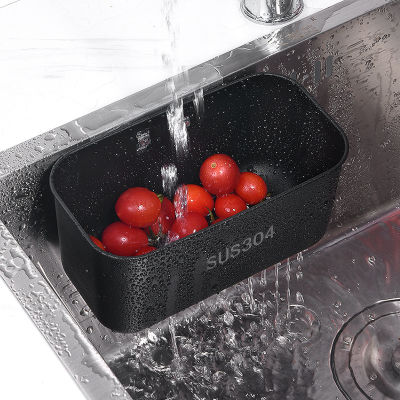 304 Stainless Steel Sink Drain Rack Washing Vegetable Drainer Fruit Drain Basket For Sink Stainless Steel Kitchen Organizer