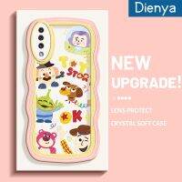 Dienya เคสปลอกสำหรับ Samsung กาแลคซี A30s A50s A50การ์ตูนน่ารักนาซ่าบัซไลท์เยียล์ใหม่ Colour Macaron เวฟ Border กันกระแทกแบบใสนิ่มเคสมือถือกล้องเก๋ไก๋ฝาครอบป้องกันซิลิกาเจล