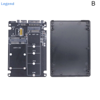 ?【Lowest price】Legend 1ชิ้น M.2 NGFF SSD mSATA ไปยังพอร์ตอนุกรมกล่องฮาร์ดดิสก์ mSATA ไปยัง SATA 3 3.0การสลับดิสก์คู่ด้วยสวิตช์