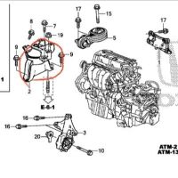 [แท้ศูนย์] ยางแท่นเครื่อง Honda CRV G4 เครื่อง 2.4 ปี 2013-2017 [ฝั่งคนขับ] จำนวน 1 ตัว