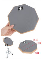 Portable Rubber Wooden Dumb Drum Practice Training Drum Pad Music Instruments with Drum Sticks 18.8cm x 2.5cm