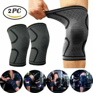 2pc Knee Brace Compression Sleeve Pair Support Soft Sport Pain