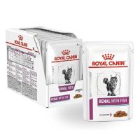 (ลด50%) Royal Canin Renal Pouch (Exp01/2023)ขนาด 85กรัม x 12 ซอง อาหารเปียกแมวโรยัลคานินไต ค่าไตสูง