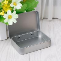 Small Metal Tin Silver Flip Storage Box Case Organizer For Money