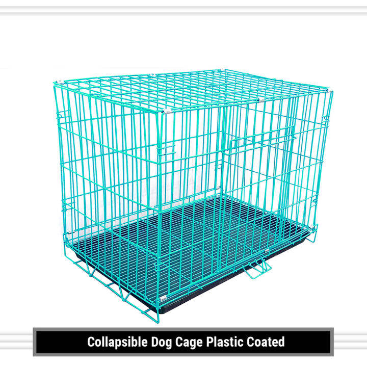 MDCPCollapsible Mint Dog Cage Plastic Coated Single Door Metal Pet
