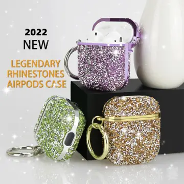Fashion Glitter Shiny Heart Wireless Earphones Case For Airpods Pro 2nd  Cover AirPods 3 airpods 1 2 Charging Box with Keychain