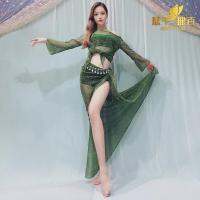 （HOT) Baiya Qianhui Belly Dance ชุดออกกำลังกายใหม่ชุดสะโพกชุดผ้าตาข่ายปักเลื่อมชุดฝึกเต้นโอเรียนเต็ล