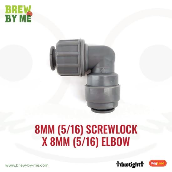 8mm (5/16) Screwlock x 8mm (5/16) Elbow - Duotight