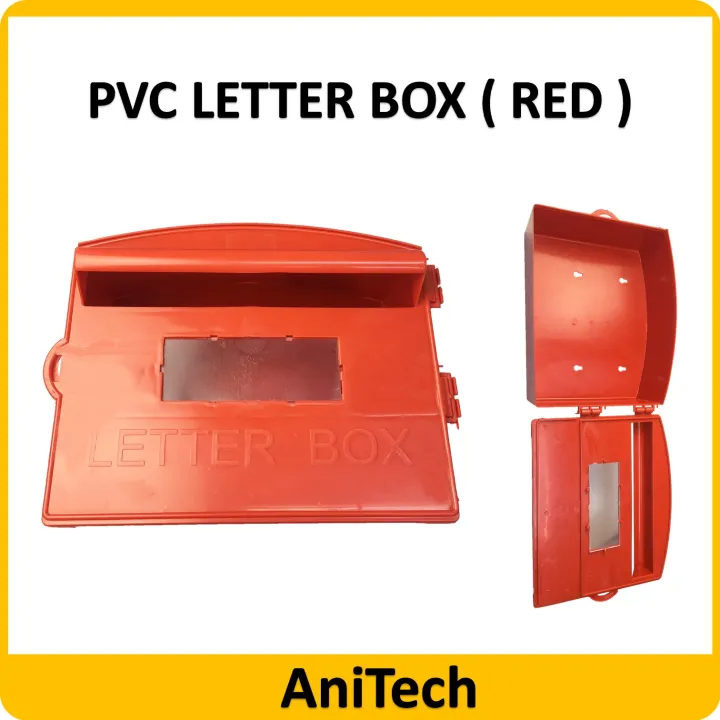PVC Red Post Letter Box/ Plastic Mail Box/ Peti Surat Plastik/ Mailbox