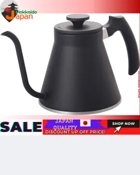 Hario Bona Drip Coffee Kettle, White, 800 ml - Enameled Exterior