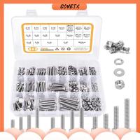 COVETX 480PCS 304สแตนเลสสตีล สลักเกลียวเมตริก M4 M5 M6 13ขนาดทั่วไป Bolt NUTS washers Assortment KIT การจัดประเภทสลักเกลียว สกรูหกเหลี่ยมสกรู มืออาชีพด้านการ