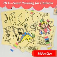 【hot sale】 ◊ B02 10Pcs/Lot Sand Painting for Children DIY Drawing Toys