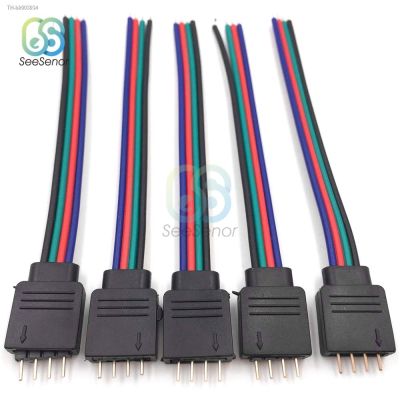 ✆✇ 10CM 4Pin 5Pin LED RGB Strip Light Connector Male/Female Plug Socket Connecting Cable Wire for 5050 RGB RGBW Led Strip Light