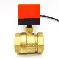 2" Motorized Ball Valve 220V 12V 24V 3-Wire 2 Point Control DN50 Brass Electric Ball Valve Plumbing Valves