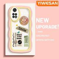 YIWESAN เคสสำหรับ Xiaomi MI Redmi Note 11 11S Poco M4 Pro 4G เคสลายการ์ตูน Keep Smiling ดีไซน์ใหม่ขอบครีมนุ่มเคสมือถือกันกระแทกแบบใสฝาครอบป้องกันอ่อนโยนแบบเรียบง่าย