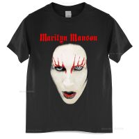 Marilyn Manson Close-Up Adult T-Shirt Summer Short Sleeve T Shirts Tops S~3Xl Big Size Cotton Tees T-Shirts