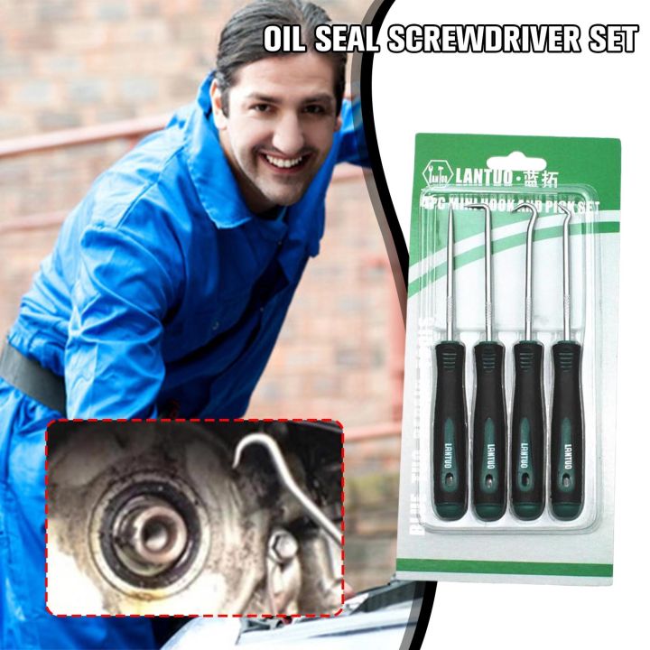 cw-4pcsseal-screwdrivers-set-car-autopick-hooksogaragesplumbers-mechanicscar-tools