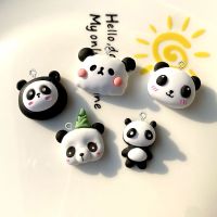 10Pcs Cartoon Panda Resin Charms for Earring Key Chain Necklace Pendant Jewelry Making Accessories Flatback Cabochon