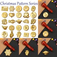 Christmas Pattern Series Sealing Wax Stamp Head 3D Embossed Wax Seal Stamp For Scrapbooking Cards Envelopes Gift Packaging