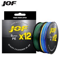 JOF X9/X12 500M 300M Braided Fishing Line 9/12 Strands MultiColor Multifilament Saltwater PE Line 20 24 35 40 50 65 80LB Fishing Lines