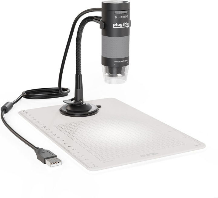 plugable-usb-digital-microscope-with-flexible-arm-observation-stand-compatible-with-windows-mac-linux-2mp-250x-magnification
