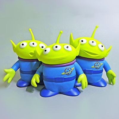 ZZOOI 3 Styles Disney Movie Toy Story Alien Action Figure Toys 7cm 15cm Cute Alien Pvc Statue Model Doll Ornaments Kids Christmas Gift