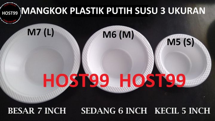 Mangkok Plastik Putih Susu M7 Besar Large 50pcs Lazada Indonesia