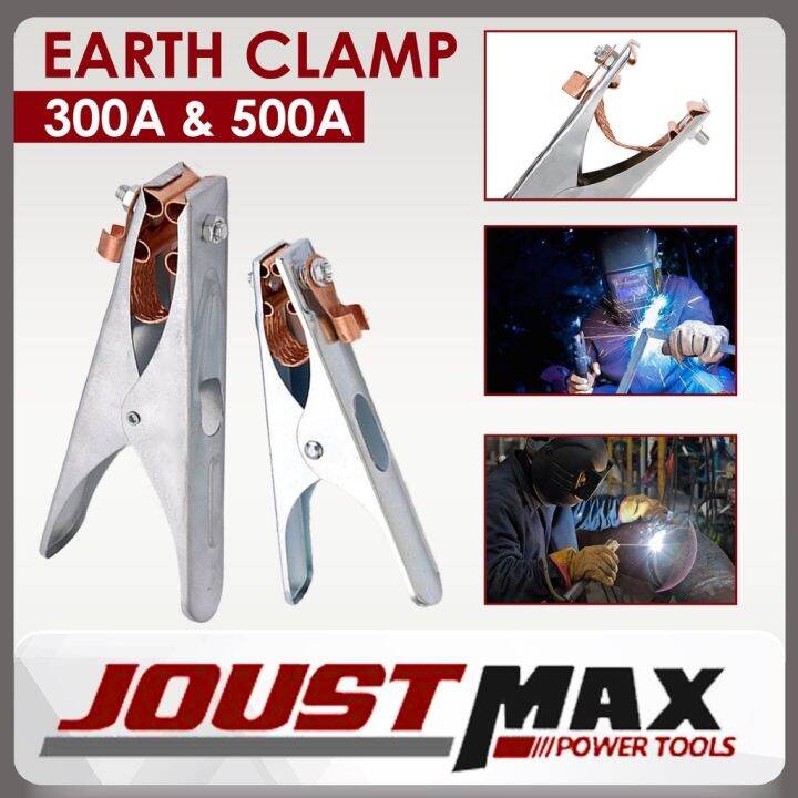 300 & 500 Amp Welding Cable Earth Clamp Earth Ground Manual Welder