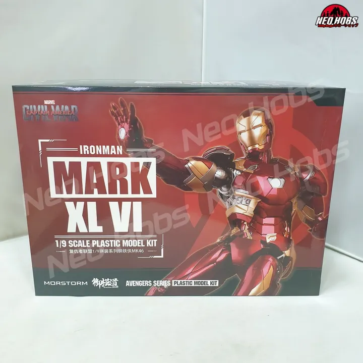 bQ.Eastern Model Marvel 1/9 Iron Man Mk46 Model Kit Lazada PH