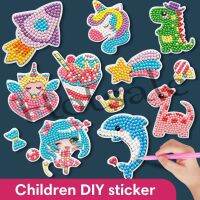 【hot sale】 ○ B02 6Pcs DIY Handmade Diamond Painting Puzzle Cartoon Pattern Cute Crystal Sticker Art Crafts Kids Baby Toys Girl Gift