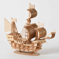 ตัดเลเซอร์ DIY เรือใบของเล่น3D ปริศนาไม้ของเล่นประกอบรุ่นไม้หัตถกรรมชุดตกแต่งโต๊ะสำหรับเด็ก Kids