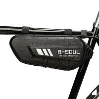 Bicycle Triangle Bag Wear-resistant B-SOUL Mountain Road Bike Triangle Bag Waterproof Hard Shell Large Capacity Bag