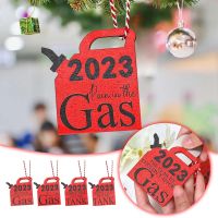 Christmas Wooden Red Gasoline Barrels Pendant Christmas Tree Hanging Ornaments Pendant Navidad Decoration New Year 2024 Christmas Ornaments