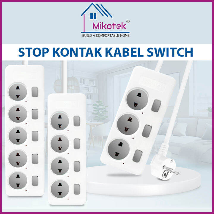 Stop Kontak Kabel Switch Mikotek / Stop Kontak Kabel Saklar On Off ...