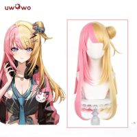 UWOWO-วิกคอสเพลย์ Rosa E Dourada, Cabelos Vendongos,Resistente Ao Calor, Série Collab,อนิเมะ Cabelo Rosa,Kotoka Torahime, Pré-A