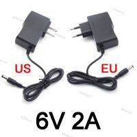 6V 2A 2000ma AC DC Power supply Adapter plug Converter Charger plug For LED Strip Light CCTV Switch 5.5x2.5mm US/EU 100V-240V WDAGTH