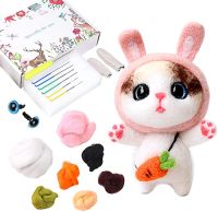 LMDZ เข็ม Felting Starter Kit ผ่อนคลาย DIY ไม่เสร็จผู้หญิงกระเป๋าทำด้วยมือสัตว์เลี้ยงตุ๊กตาสัตว์ของเล่นผ้าขนสัตว์ตกแต่งแผ่นโฟม Felting-pangyh