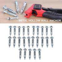 25x พลาสเตอร์ยึดผนัง Dry Wall Anchors ชุด Hollow Wall Drive Anchor สกรูสำหรับเพดาน Drywall กระเบื้องปูนปลาสเตอร์-g0g