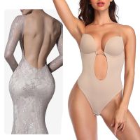 top●ผู้หญิง Backless Shapewear Bodysuti Shaper เซ็กซี่ Lace Smooth Plunge Body Briefer V คอ Backless Bodysuit สำหรับงานแต่งงาน