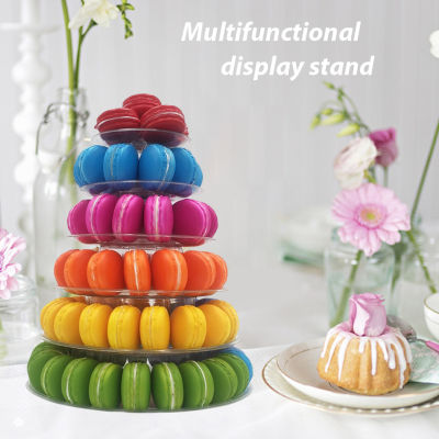 4/6ชั้น Macarons ยืนแสดงผู้ถือ Macaron คัพเค้กถาดเก็บขนมออสเตรเลีย